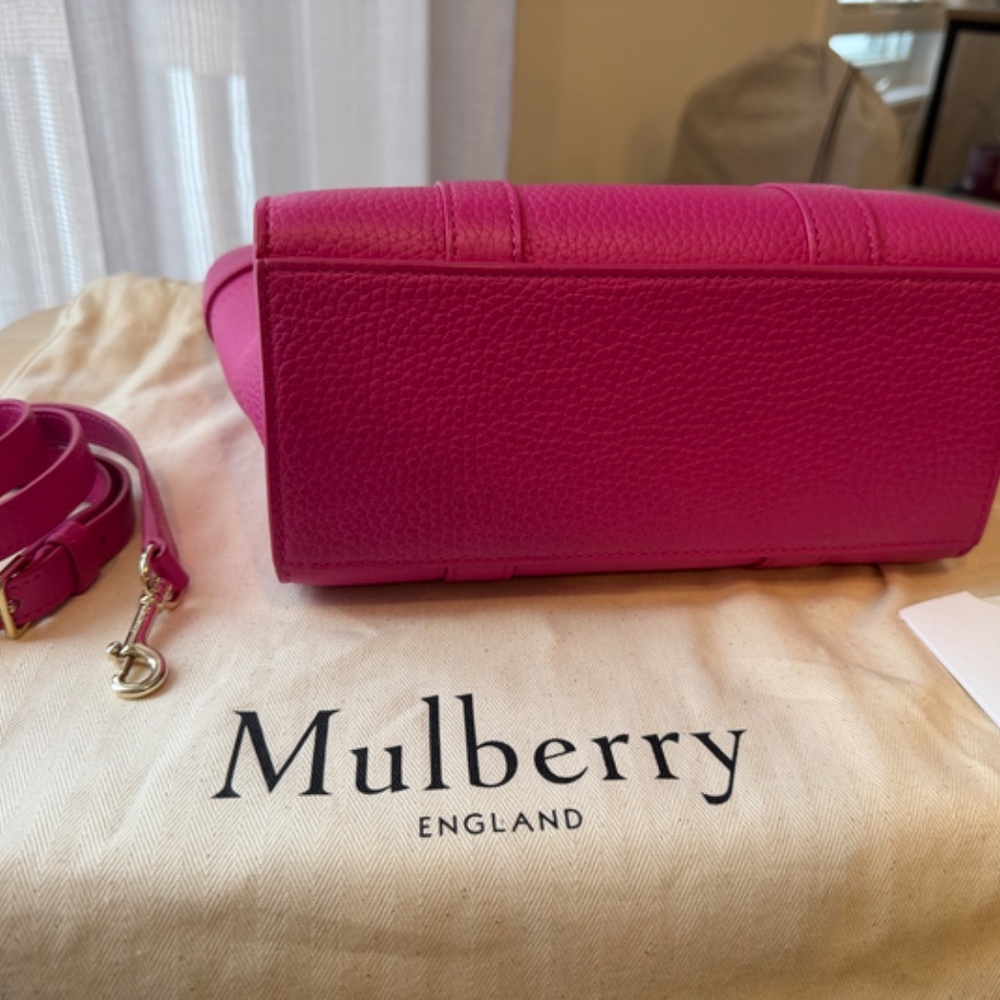 Mulberry Mini Zipped Bayswater in Mulberry Pink - Picture 6 of 7